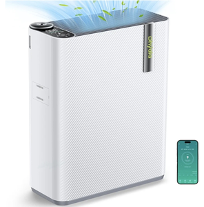 lot 1147 image: HEPA Air Purifiers for Home Large Room Up to 1732Ft�, Air Purifiers for Bedroom with Humidifier, Smart WiFi, Air Quality Monitor, Quite Sleep Mode, Pet Air Purifier for Odor, Dust, Smoke (white) - Retail $199.99
