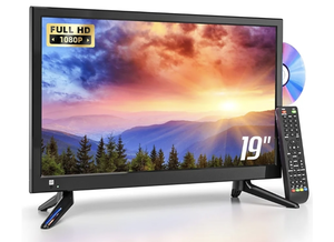 lot 1149 image: 19 inch Small TV for Kitchen Bedroom RV with DVD Player Build in ATSC Turner HDMI, USB,Non-Smart TV or Monitor for Home