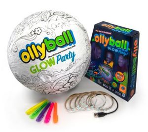 lot 1216 image: Ollyball Ultimate Colorable Indoor Play Ball, 2 Pack