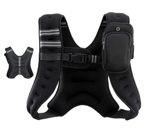 lot 1301 image: ZELUS Weighted Vest, 6lb8lb12lb16lb20lb25lb30lb Weight Vest with Reflective Stripe for Workout, Strength Training, Running, Fitness, Muscle Building, Weight Loss, Weightlifting