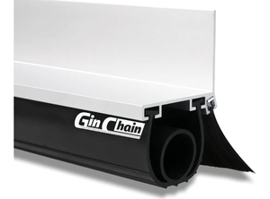 lot 1177 image: Garage Door Seals, Heavy-Duty UO Shape Bottom Rubber with Aluminum Track Retainer Base  5cm Brush Combination Kit, Universal Garage Door Weather Stripping Kit (20ft)