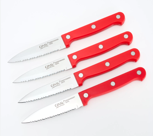 lot 1228 image: Ginsu Set of 4 Paring Knives Gift Box, Red