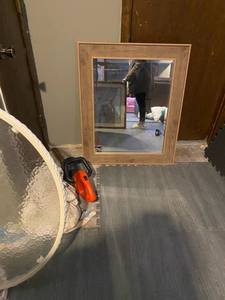lot 249 image: Large square decorative frames mirror