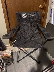lot 271 image: Black camping chair with bag