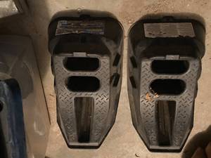 lot 239 image: EZ Lift Rider ramps for lawnmower