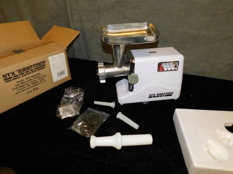 lot 9382 image: STX Turbo Force Electric Meat Grinder