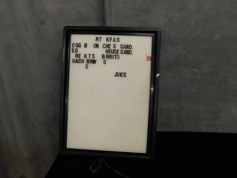 lot 9384 image: Flexlite Menu Extender Electric Sign