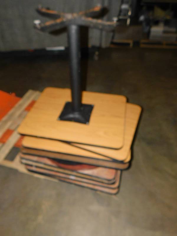 lot 9386 image: Lot of Misc Table Tops and 1 Base