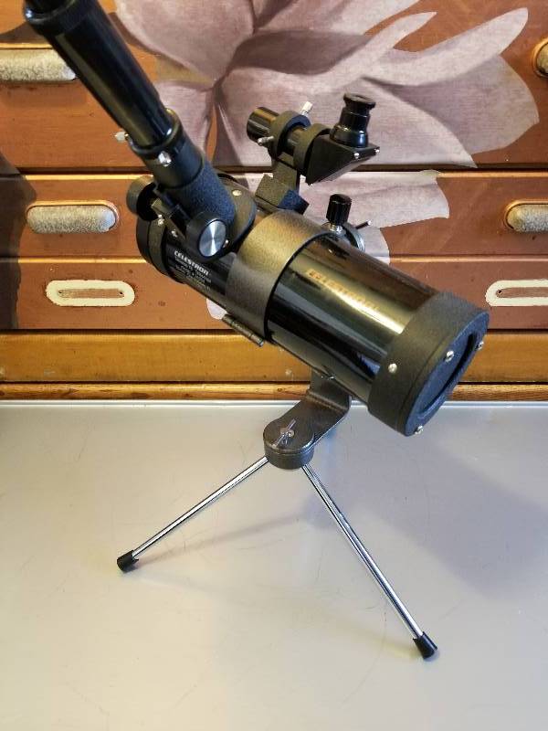 lot 9189 image: Celestron Tabletop 76 Telescope Model #31034