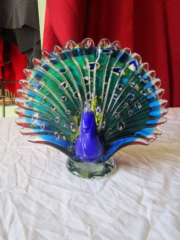 Murano hotsell Glass and Peacock Feathers