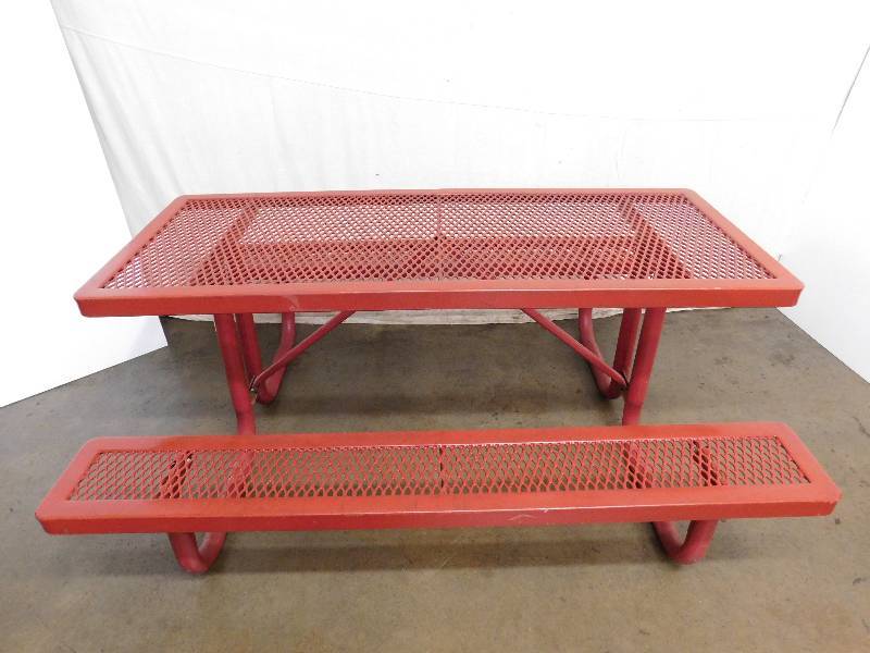 Rubber Coated Steel Picnic Table Spring Cleaning Round 2!! EquipBid