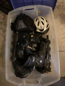 lot 2681 image: Rollerblading helmet face mask etc.