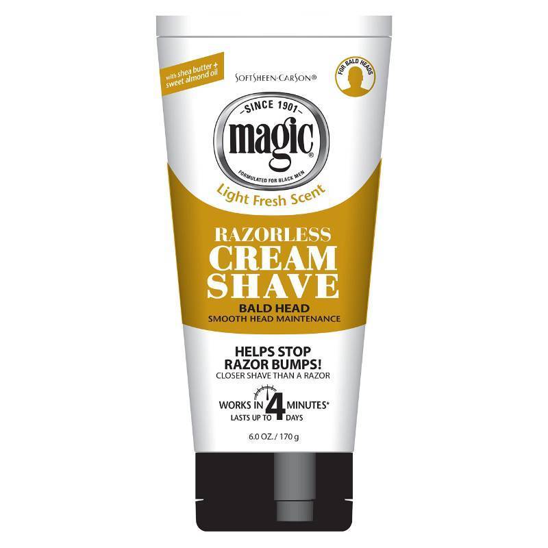 lot 4133 image: SoftSheen-Carson Magic Razorless Shaving Cream, Hair Removal Cream, Depilatory Cream, Works in 4 Minutes for Coarse, Curly Hair, 6 Oz