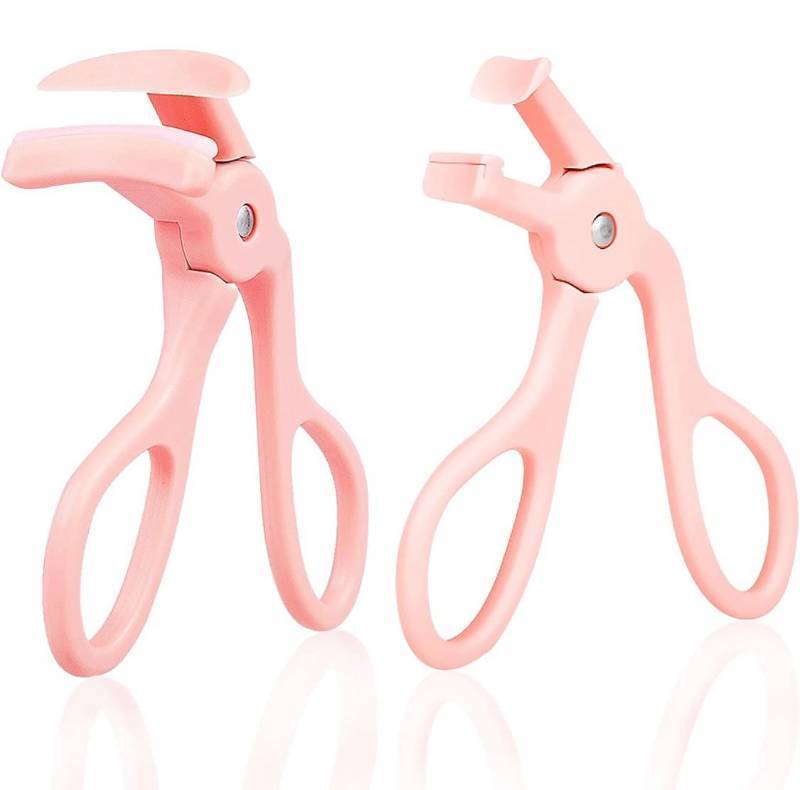 lot 4149 image: 2 Style Eyelash Curler - Lash Curler with 2 Extra Silicone Replacement Pads, Achieve Perfect Curls in 5 Seconds - Quick Natural Curling for Long Lasting (Pink)