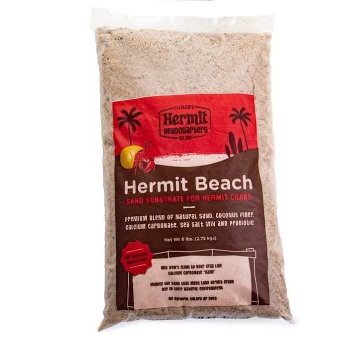 lot 4153 image: Fluker s All- Natural Beach Sand Substrate for Hermit Crabs With Coconut Fibers & Sea Salt 6 lbs