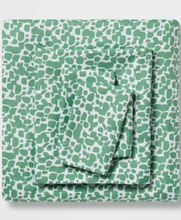 lot 4188 image: Printed Microfiber Sheet Set Queen Size- Room Essentials