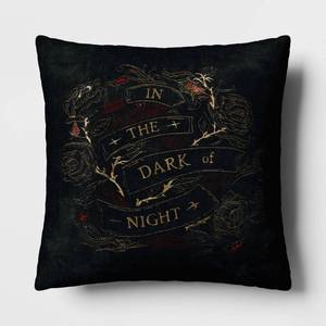 lot 3923 image: Square The Dark of The Night Embroidered Velvet Throw Pillow Black - Threshold Cotton Velvet, Indoor Use, 18x18