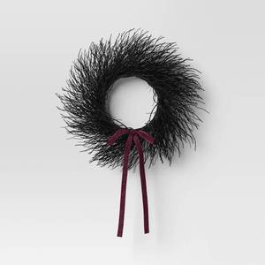 lot 3947 image: 17 Fern Artificial Wreath Black - Threshold