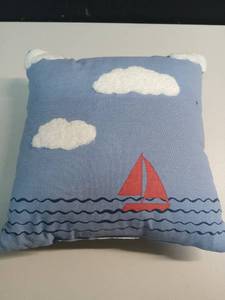 lot 3952 image: Nautical Sailboat Decorative Throw Pillow