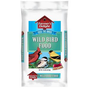 lot 3961 image: Farmer s Delight 10 lbs Wild Bird Food with Cherry Flavor-OPEN BAG, SOME CONTENTS MAY BE MISSING
