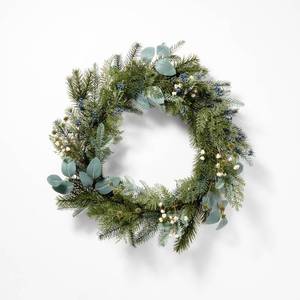 lot 3979 image: Mixed Green Holiday Artificial Wreath - Threshold designed with Studio McGee
