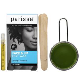 lot 4009 image: Parissa No-Strip Face & Lip Hot Wax Kit for Short & Coarse Hair Removal At-Home Waxing Kit on Face, Chin, and Upper Lip, Blue