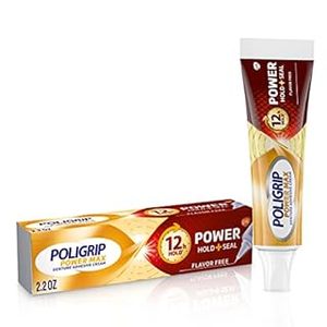lot 4042 image: 2 PK Poligrip Power Hold Plus Seal Denture Cream Flavor Free - 2.2 oz