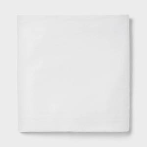 lot 4107 image: Full Easy Care Cotton Blend Sateen Flat Sheet White - Room Essentials 225 Thread Count, 60% Cotton 40% Recycled Polyester, OEKO-TEX Certified