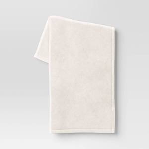 lot 4116 image: Plush Throw Blanket Ivory - Room Essentials Midweight, Recycled Polyester, Machine Washable, 50x60