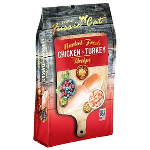 lot 4122 image: Fussie Cat Market Fresh Chicken & Turkey Formula dry 10 bag-OPEN BAG, SOME CONTENTS MAY BE MISSING