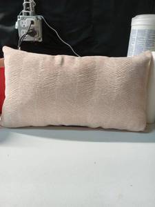 lot 4180 image: Textured Beige Decorative Throw Pillow