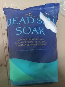 lot 4257 image: Dead Sea Magnesium Bath Flakes - 15lb Bag-OPEN BAG, SOME CONTENTS MAY BE MISSING