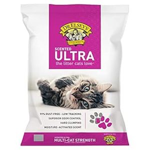 lot 4262 image: Precious Cat Elseys Ultra Scented Cat Litter,18 Lb8.16 Kg (Pack May Vary) Clay-DAMAGED, SOME CONTENTS MAY BE MISSING