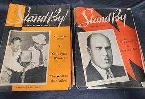 lot 335 image: Vintage 1935-1937 Stand By Prairie Farmers Radio Weekly Magazine Collection