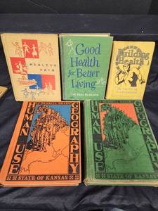 lot 372 image: Vintage Health and Geography Book Collection