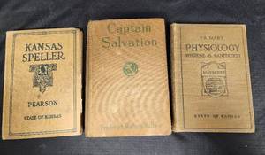 lot 374 image: Vintage Kansas State Educational Book Collection