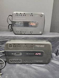 lot 377 image: 2 APC Battery Back Ups with Surge Protection- Need Batteries