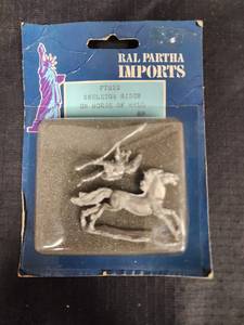 lot 385 image: Ral Partha Pewter Figurine Skeleton Rider On Horse Of Hell FTS22