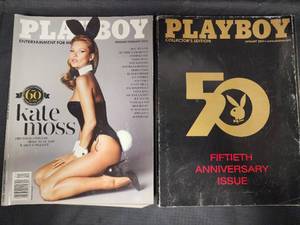 lot 414 image: Vintage Playboy Magazine Collection - 50th Anniversary  Late Moss Issues