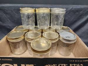 lot 217 image: 1 Dz. Jelly Jars with Lids