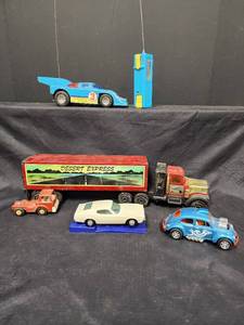 lot 231 image: Toys Including Tonka Semi, Launch Car, Radio Shack Remote Control Car and more