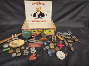 lot 243 image: Antique and Vintage Collectibles including, Toyota Cars, Ring, Buttons and More