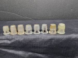 lot 278 image: Vintage Metal Sewing Thimbles Collection