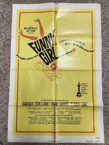 lot 291 image: 27x40 Original Funny Girl Movie Poster
