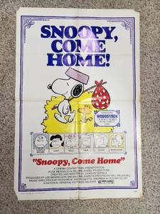 lot 293 image: 27x40 Original 1972 Snoopy, Come Home Movie Poster