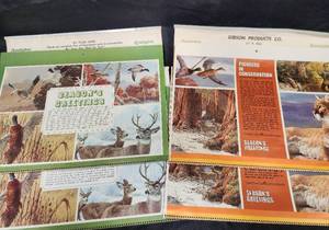 lot 314 image: Vintage Remington Hunting Calendar Art Collection