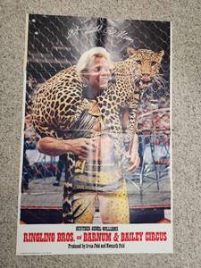 lot 317 image: 23x36 Vintage Ringling Bros. Circus Poster - Leopard Trainer