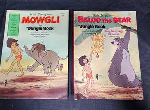 lot 322 image: Vintage Disney Jungle Book Activity Books Set - Mowgli & Baloo Collection