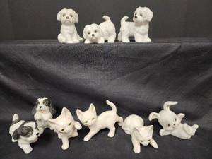 lot 103 image: Dog and Cat Figurines