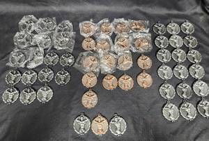 lot 138 image: Body Building Medals- 18 Silver Mens, 18 Bronze Mens, 19 Womens Silver